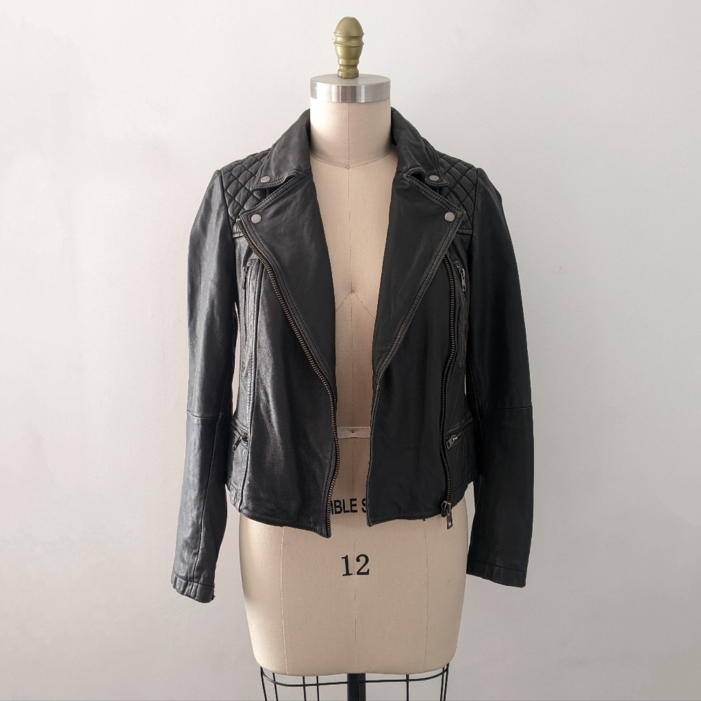 All Saints Cargo Leather Jacket